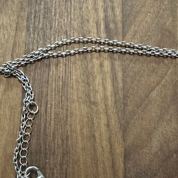 White House Black Market Silver Crystal Necklace - Picture 5 of 7